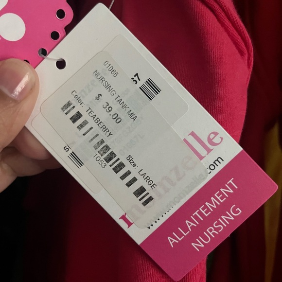 Momzelle MIA pink Nursing Tank - size large - Picture 4 of 4